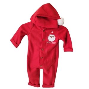 Santa baby one piece with hooded Santa hat